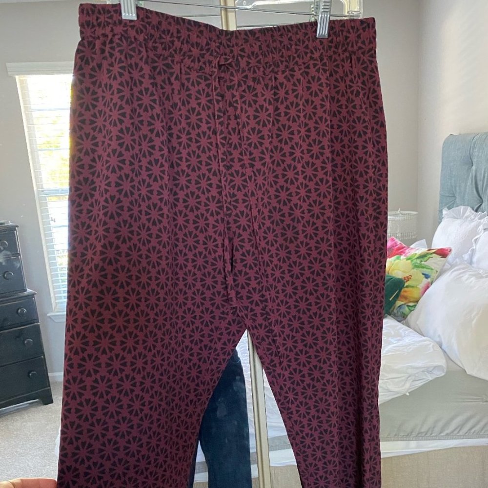 Red and black dress pants